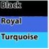 1 Black Body / Royal Sleeves / Turquoise Trim