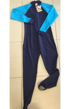 Adult Stinger Suit - Navy Body / Turquoise Sleeves / Navy Trim