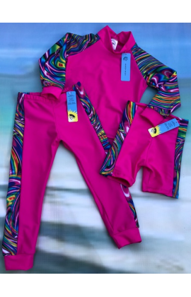 Sale Baby and Children Fuschia / Swirl Sun Protective Short Sleeve Shirt and Shorts (Image Long Pants not included)